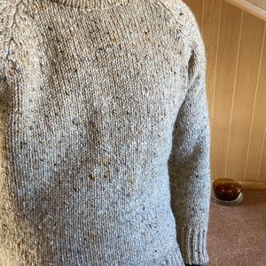 John Molloy oatmeal color donegal wool sweater. 100% Irish pure new wool